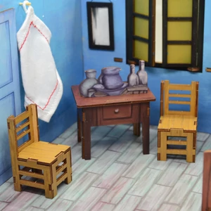 Kép 3/7 - Hálószoba Arles-ban - miniatűr fa szoba