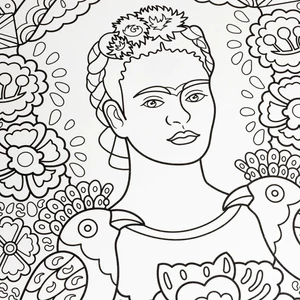 Kép 7/7 - Kifestőkönyv - Frida Kahlo