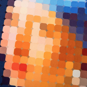 Pixel Art Vászontáska - Leány gyöngy fülbevalóval